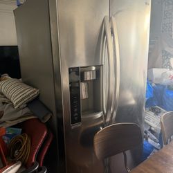 LG Stainless Steel Side-by-Side Refrigerator NOT WORKING – For Repair or Parts