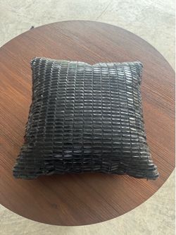 Decorative Black Beaded Accent Pillow