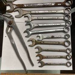 Various Open-End/Closed-End Wrenches! Plumber’s Wrench! Make Offer and Buy One or All!