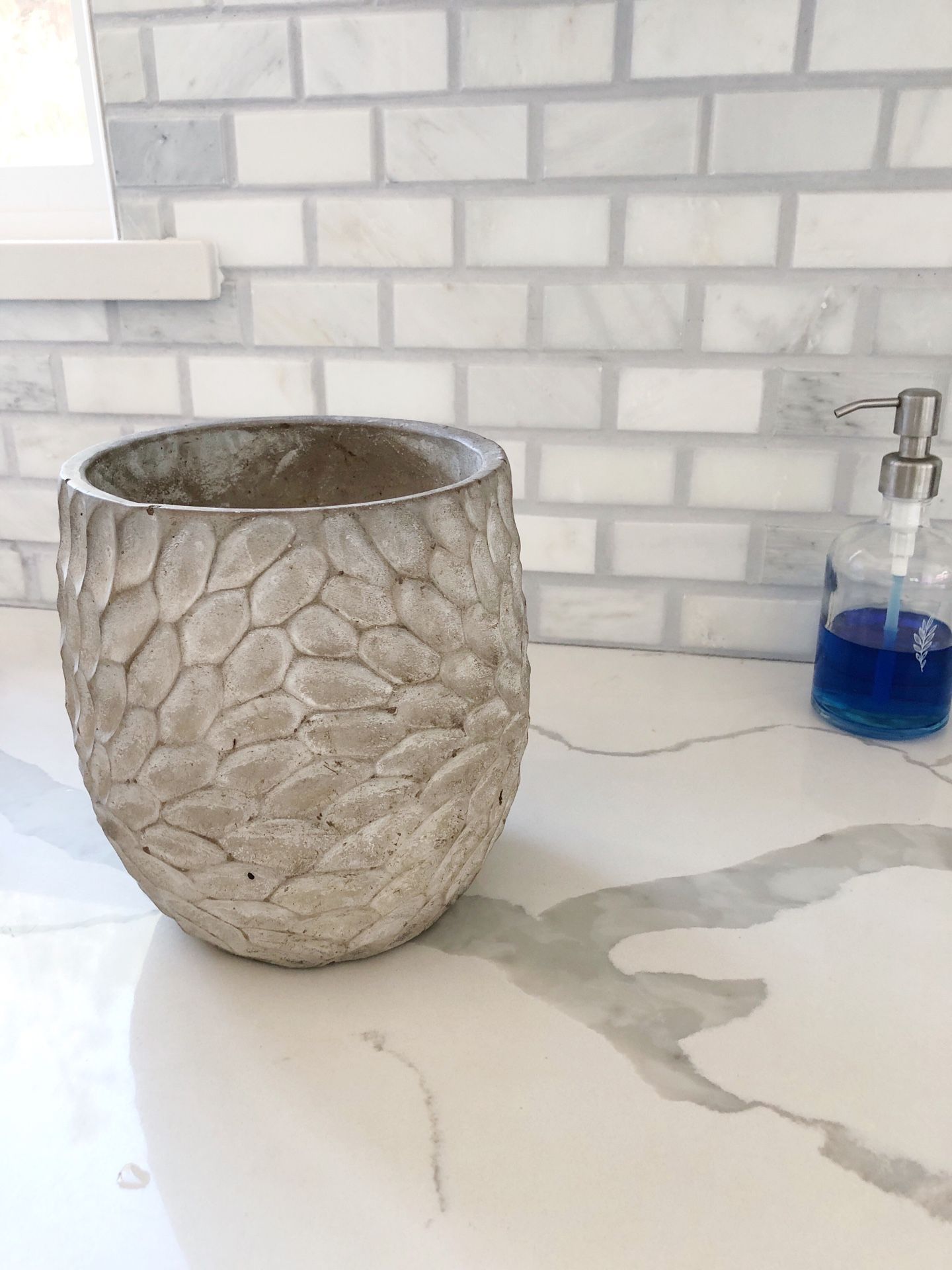 Terrain Anthropologie Cement Flower Pot