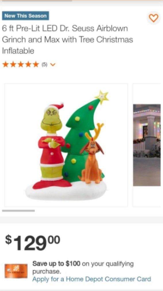 Grinch Inflatable New