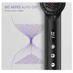 Up to Hair Straightener Brush, Ceramic Negative lon Straightening Comb, 20s Fast Heating Electric Br