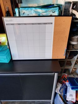 Monthly Calendar with Cork Board and Pins