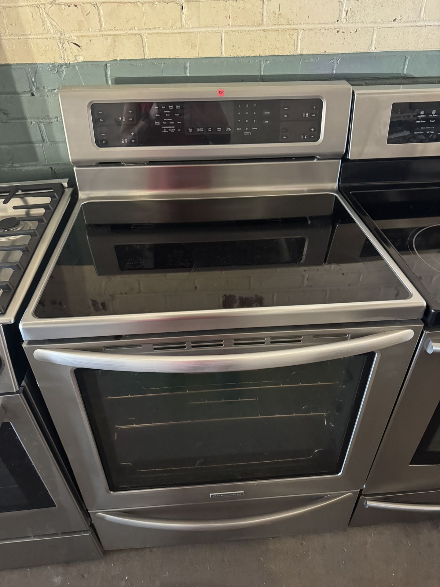 Kitchen Aid Stainless Steel Glass Top Stove