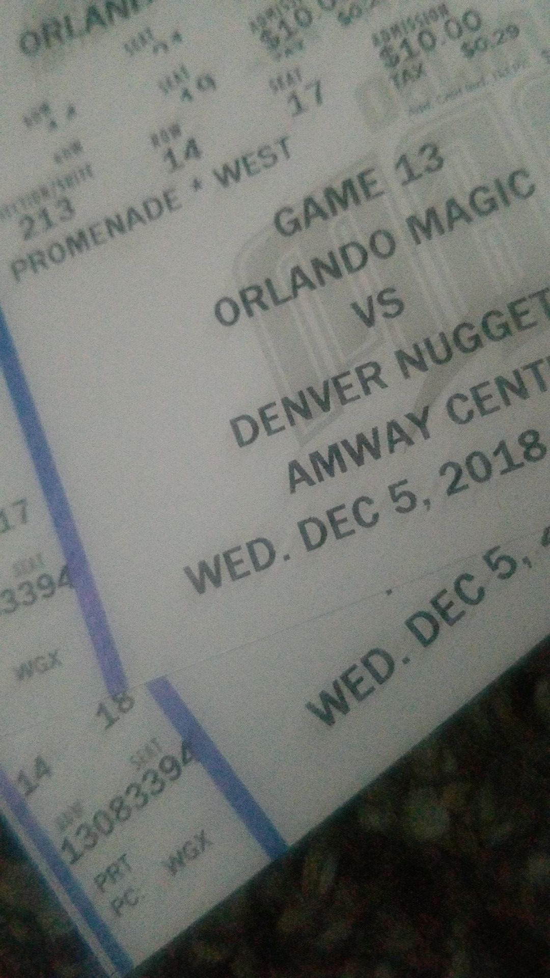 Magic vs Nuggets