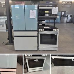 Appliances - Refrigerator - Stove - Microwave Samsung Bespoke KITCHEN Set 