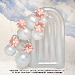 MINNIDIP Balloon Garland 6ft Fluted Arch in White Pear