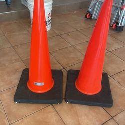 Two Orange Cones Like New