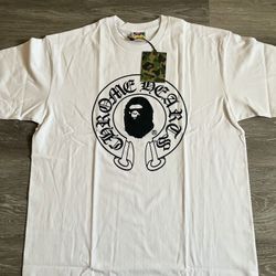 White Chrome Hearts x BAPE Tee