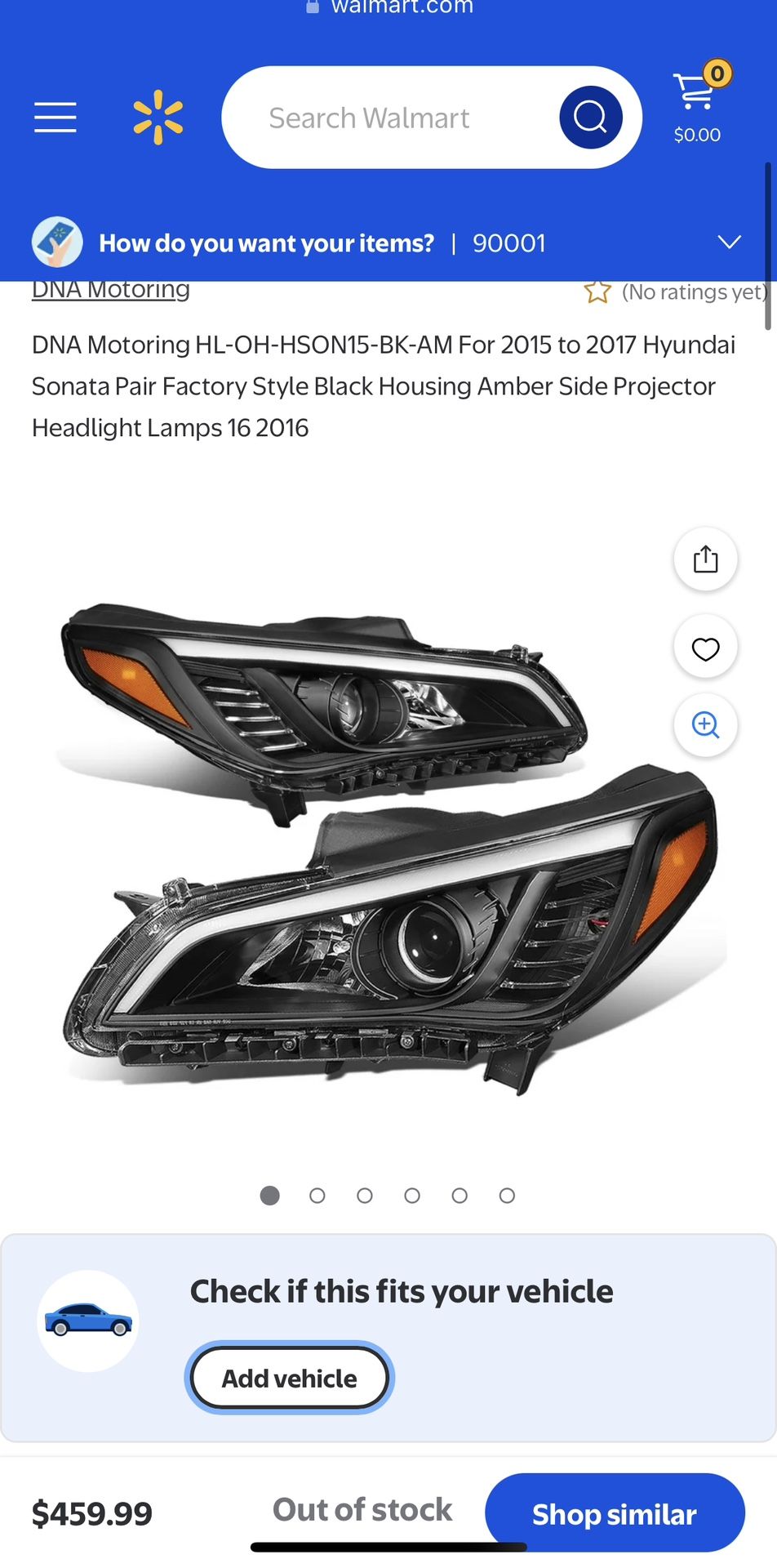 Hyundai Sonata Headlight Year 2015-2017