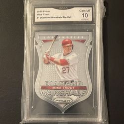 Prizm Die Cut Angels Mike Trout Graded 10 Baseball Card 