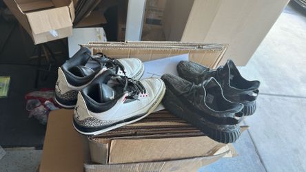 Yeezy 350 and Jordan 3 cement