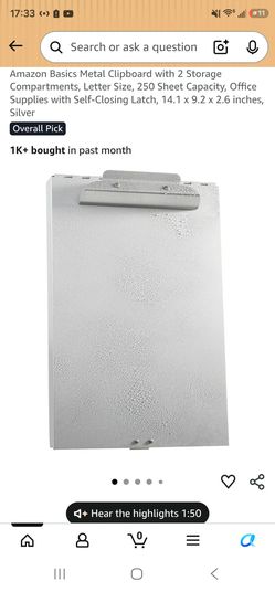 Amazon 2 part metal clipboard