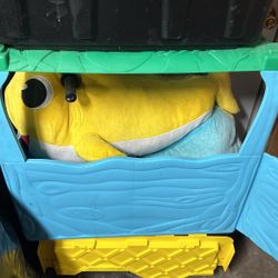 Yellow Baby Shark Ride On With Corral