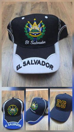 El Salvador Embroidered Snapback Hat - Premium National Shield & ES Logo Baseball Cap