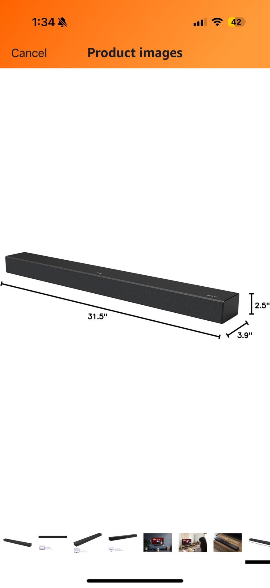 TCL Alto R1 Wireless 2.0 Channel Sound Bar for Roku TV, Bluetooth