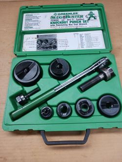 GREEN LEE KNOCKOUT PUNCH SET WITH RATCHETING