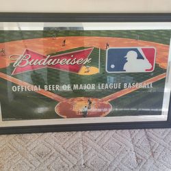 Collectable Budweiser Beer/MLB Sign 
