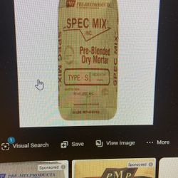 Free 7 100-pound Bags Of Tan Colored Spec Mix (mortar)