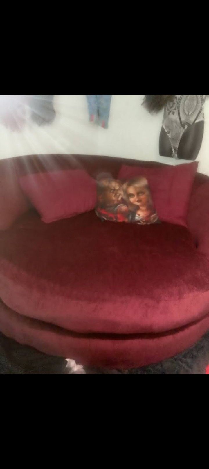 Modern Oversized Barrel  Sofa Couch 