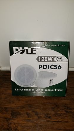 New Pyle PDICS6 6.5'' Full Range In-Ceiling Flush Mount Enclosure Speaker