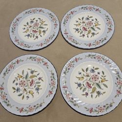 Minton Haddon Hall Celebration Blue 20cm plates (4 plates)