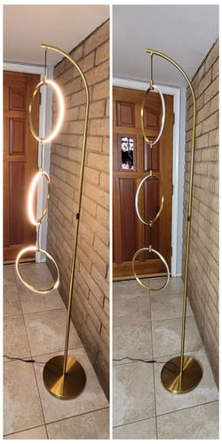 74" Gold 3 Ring Lamp / Light