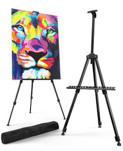 Portable Artist Easel Stand for Painting - Adjustable Height Painting Easel with Bag - Tabletop Art Easel for Painting Canvas Stand, 22x66