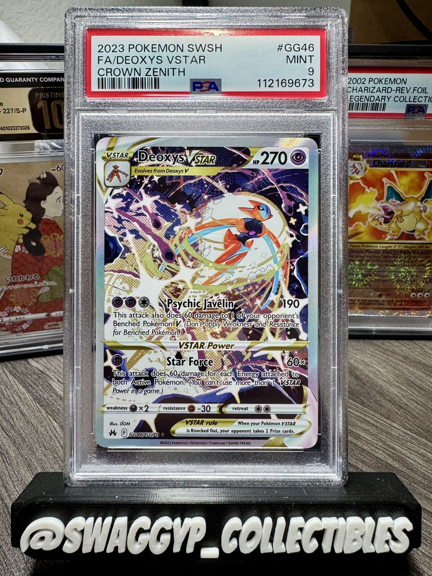 ◓Deoxys VSTAR GG46/GG70 Crown Zenith - Pokémon Galarian Holo Ultra Rare PSA 9◓