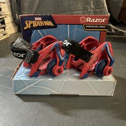 Spiderman Razor Sparking Heel Wheels Brand NEW [Size Youth 12- Adult 12]