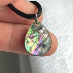 Abalone Shell Necklace  18 in