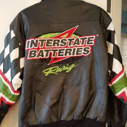NASCAR Leather Bomber Racing Jacket