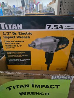 Titan 7.5 amp 1/2" Drive Electric Impact Wrench $14.99