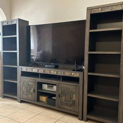 TV Stand + Book shelves