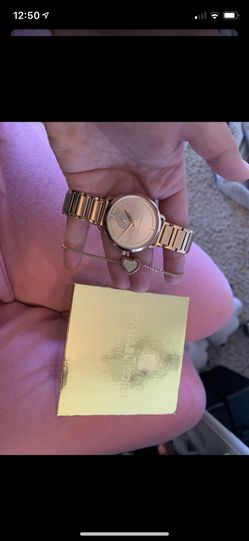 Rose gold Michael kors watch and bracelet