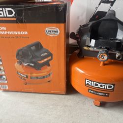 6 Gal. 150 PSI Portable Electric Oil-Free Jobsite Pancake Air Compressor with Dual Pressure Gauges and 2-Quick Couplers