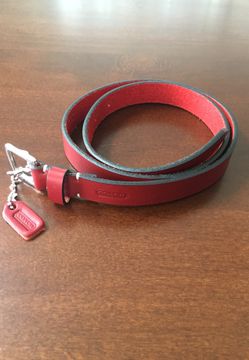 COACH cowhide leather belt Dark red