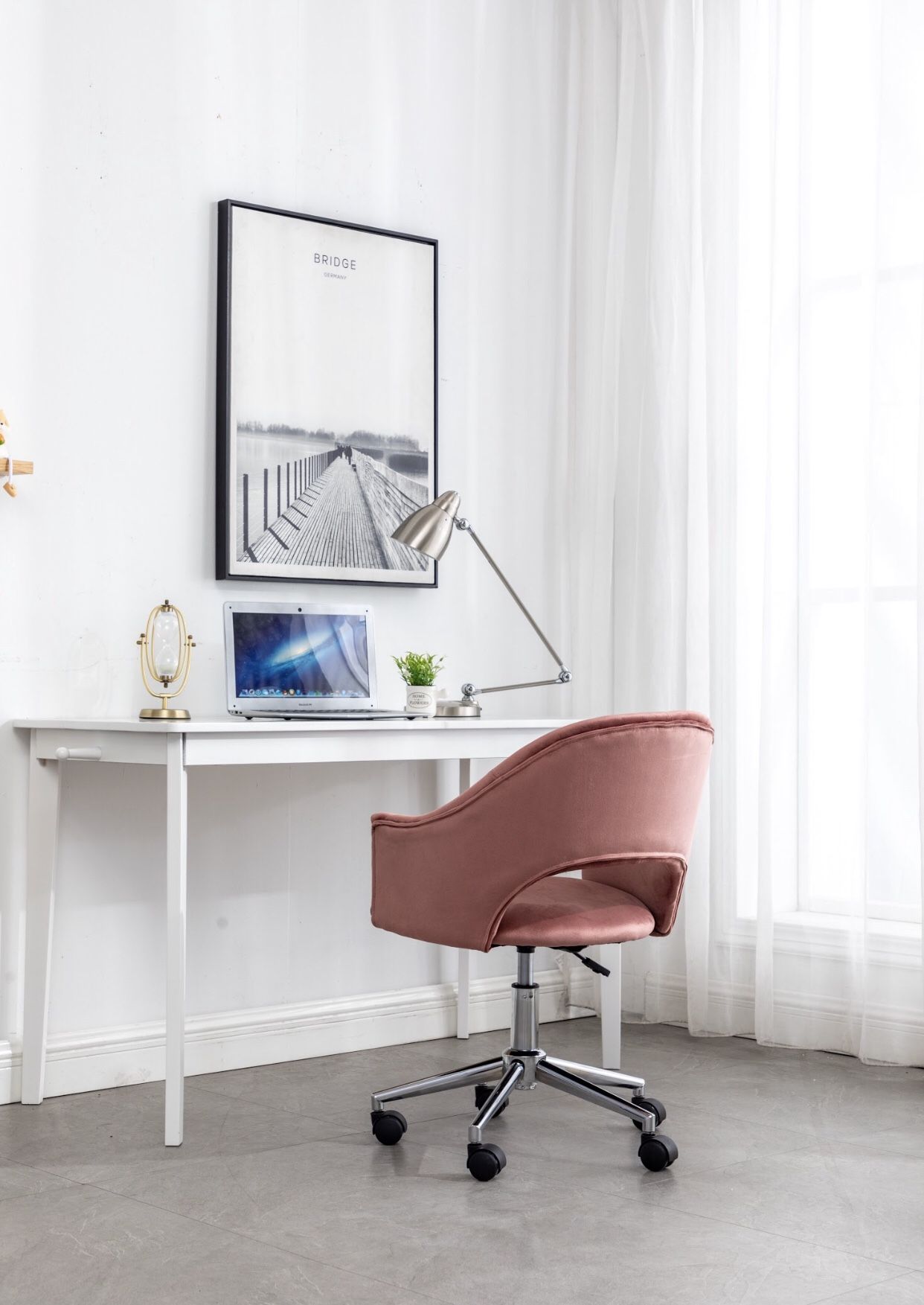 Rose gold velvet vanity chair office chair desk chair pink vanity chair velvet chairs BRAND NEW IN BOX