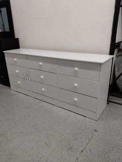 White Wide Bedroom Dresser!