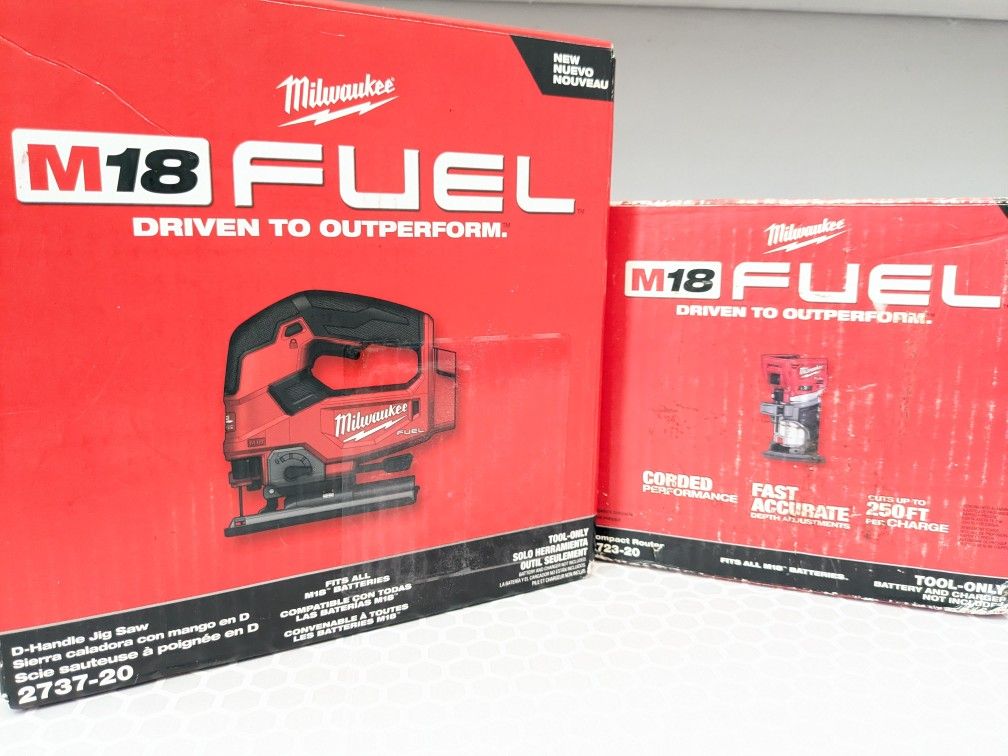 M18 Milwaukee FUEL Jigsaw + M18 FUEL Compact Router