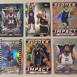 6 NBA Trading Cards – Topps Chrome Inserts, Rookies, Refractors – $5