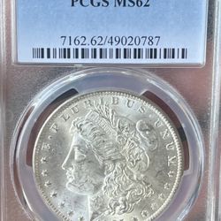 1885-O MORGAN SILVER DOLLAR PCGS GRADED MS62 NICE!