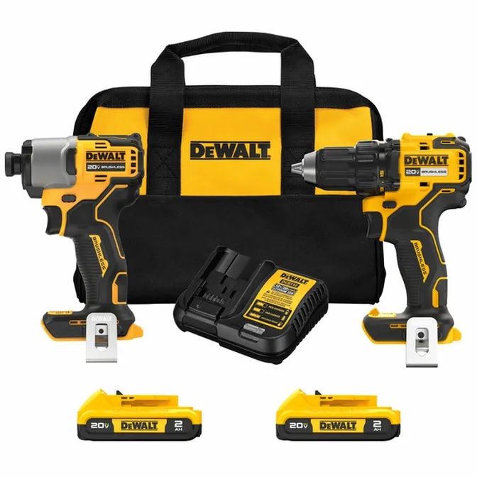 ATOMIC 20-volt MAX Lithium -Ion Cordless Combo Kit (2 - Tool) w/ (2) 2.0Ah batteries, Charger and Bag *Brand New: Never Been Opened