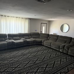 Grey reclining Couch LARGE