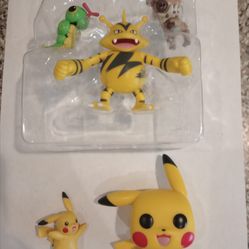 Pokemon vinyl action figures lot Pikachu Electrabuzz cowpie jazwares Funko pop