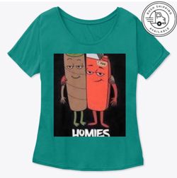 IMMACULATE VYBZ HOMIES PUFF PUFF PASS WOMEN’S SLOUCHY T SHIRT