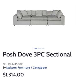Sectional Modular Sofa + Ottoman – Like New!
