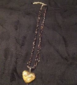 Glass heart necklace