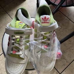 Grinch Adidas With Ornaments 