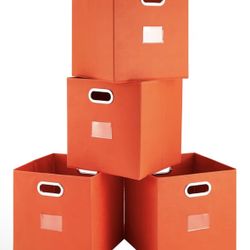 🧡 Set of 4 Foldable Storage Cubes – 13” x 13” 🧡